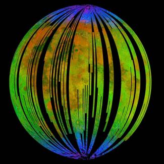 מיפוי מינרולוגי של הירח | ISRO/NASA/JPL-Caltech/Brown Univ./USGS