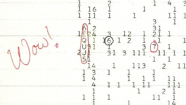 ב-1977 קלט אסטרונום ממכון SETI אות רדיו חזק פי 30 מרעשי הרקע של היקום – וכתב: "וואו!". אך האות לא חזר על עצמו ואין לדעת מה מקורו