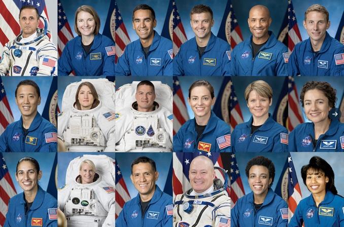 18 האסטרונאוטים של נאס"א שנבחרו לתוכנית ארטמיס. אסטרונאוטית אחת ואסטרונאוט אחד מהתמונה הזאת יהיו הראשונים לנחות על הירח מאז 1972. קרדיט: נאס"א